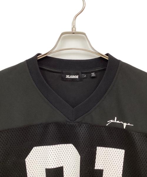 X-LARGE（エクストララージ）X-LARGE (エクストララージ) ゲームシャツ ブラック×ホワイト サイズ:Lの古着・服飾アイテム