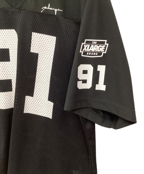 X-LARGE（エクストララージ）X-LARGE (エクストララージ) ゲームシャツ ブラック×ホワイト サイズ:Lの古着・服飾アイテム
