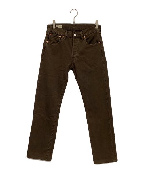 LEVI'S（リーバイス）LEVI'S (リーバイス) ストレートデニムパンツ ブラウン サイズ:71㎝（W28）の古着・服飾アイテム