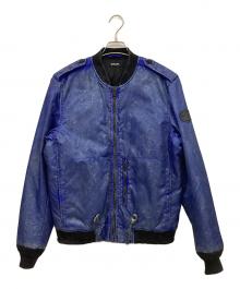 DIESEL（ディーゼル）の古着「ジップアップジャケット」｜ブルー×ブラック