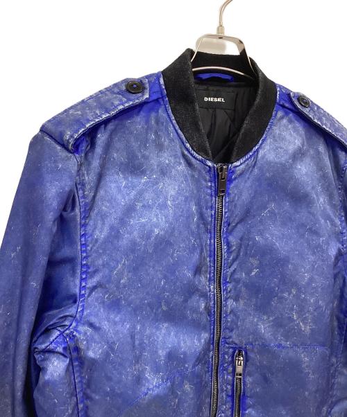 DIESEL（ディーゼル）DIESEL (ディーゼル) ジップアップジャケット ブルー×ブラック サイズ:Lの古着・服飾アイテム