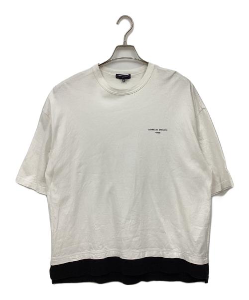 COMME des GARCONS HOMME（コムデギャルソン オム）COMME des GARCONS HOMME (コムデギャルソン オム) レイヤードカットソー ホワイト サイズ:Mの古着・服飾アイテム