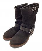 RED WINGレッドウィング）の古着「スウェードエンジニアブーツ」｜ブラック