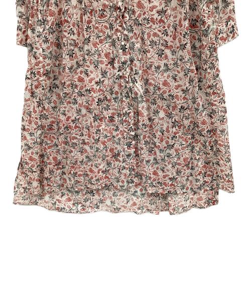 ISABEL ETOILE（イザベルマランエトワール）ISABEL ETOILE (イザベルマランエトワール) シャツワンピース ホワイト×レッド サイズ:36の古着・服飾アイテム