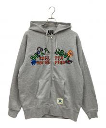 WIND AND SEA×De La Soul（ウィンダンシー×デラソウル）の古着「刺繍ジップパーカー」｜グレー