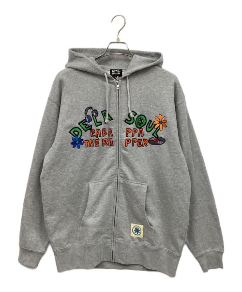 WIND AND SEA（ウィンダンシー）WIND AND SEA (ウィンダンシー) De La Soul (デラソウル) 刺繍ジップパーカー グレー サイズ:Lの古着・服飾アイテム