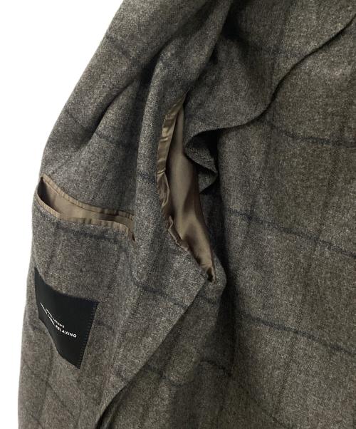 green label relaxing（グリーンレーベルリラクシング）green label relaxing (グリーンレーベルリラクシング) シルク混テーラードジャケット ブラウン×ネイビー サイズ:44の古着・服飾アイテム