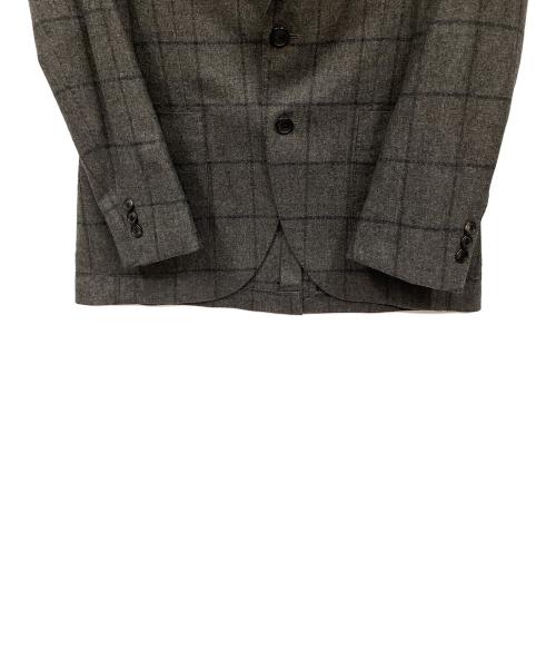 green label relaxing（グリーンレーベルリラクシング）green label relaxing (グリーンレーベルリラクシング) シルク混テーラードジャケット ブラウン×ネイビー サイズ:44の古着・服飾アイテム
