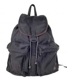PORTER（ポーター）の古着「ポーター/タンカー/622-79312/バックパック」｜ブラック×オレンジ