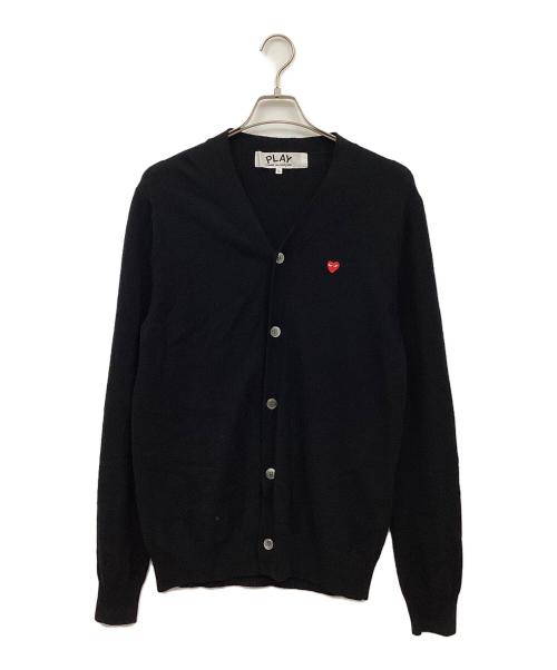 COMME des GARCONS（コムデギャルソン）COMME des GARCONS (コムデギャルソン) ハートワッペンウールカーディガン ブラック サイズ:Lの古着・服飾アイテム