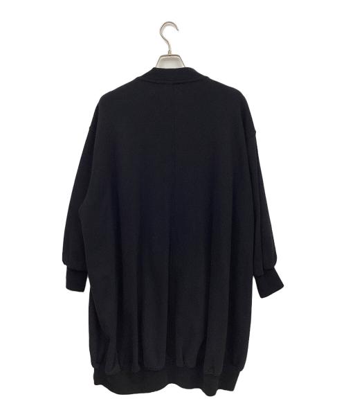 HUIS（ハウス）HUIS (ハウス) スウェットジップロングブルゾン ブラック サイズ:FREEの古着・服飾アイテム