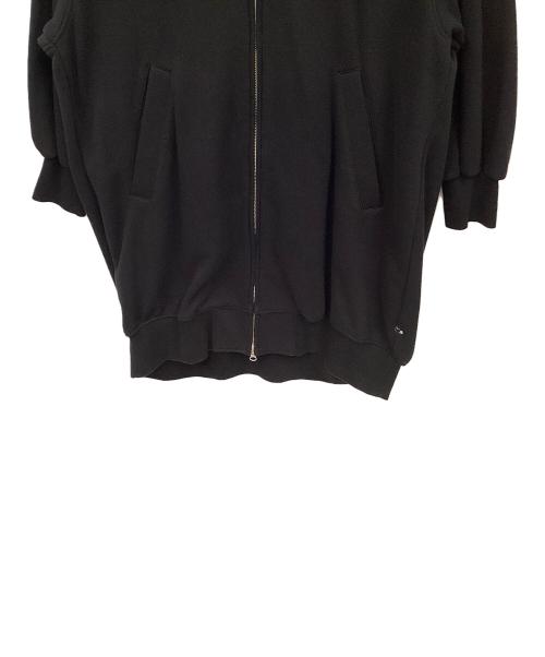 HUIS（ハウス）HUIS (ハウス) スウェットジップロングブルゾン ブラック サイズ:FREEの古着・服飾アイテム