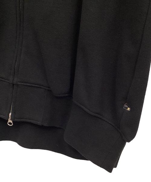 HUIS（ハウス）HUIS (ハウス) スウェットジップロングブルゾン ブラック サイズ:FREEの古着・服飾アイテム