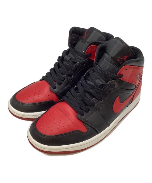 NIKE（ナイキ）NIKE (ナイキ) AIR JORDAN 1 MID ブラック×レッド サイズ:27㎝の古着・服飾アイテム