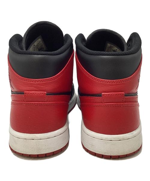 NIKE（ナイキ）NIKE (ナイキ) AIR JORDAN 1 MID ブラック×レッド サイズ:27㎝の古着・服飾アイテム