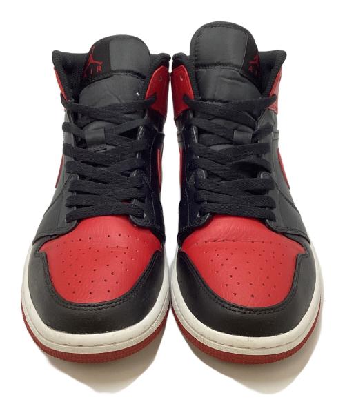 NIKE（ナイキ）NIKE (ナイキ) AIR JORDAN 1 MID ブラック×レッド サイズ:27㎝の古着・服飾アイテム