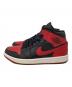 NIKE (ナイキ) AIR JORDAN 1 MID ブラック×レッド サイズ:27㎝：10000円