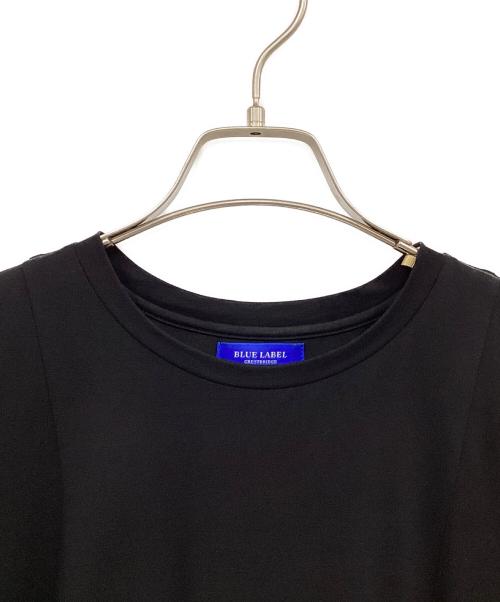 BLUE LABEL CRESTBRIDGE（ブルーレーベルクレストブリッジ）BLUE LABEL CRESTBRIDGE (ブルーレーベルクレストブリッジ) チェック切替ワンピース ブラック サイズ:36の古着・服飾アイテム