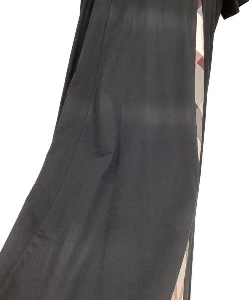 BLUE LABEL CRESTBRIDGE（ブルーレーベルクレストブリッジ）BLUE LABEL CRESTBRIDGE (ブルーレーベルクレストブリッジ) チェック切替ワンピース ブラック サイズ:36の古着・服飾アイテム