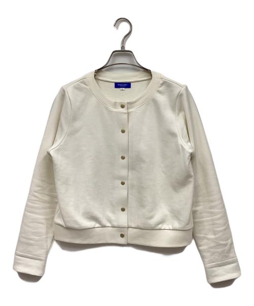 BLUE LABEL CRESTBRIDGE（ブルーレーベルクレストブリッジ）BLUE LABEL CRESTBRIDGE (ブルーレーベルクレストブリッジ) コンパクトソフト裏毛カーディガン ベージュ サイズ:38の古着・服飾アイテム