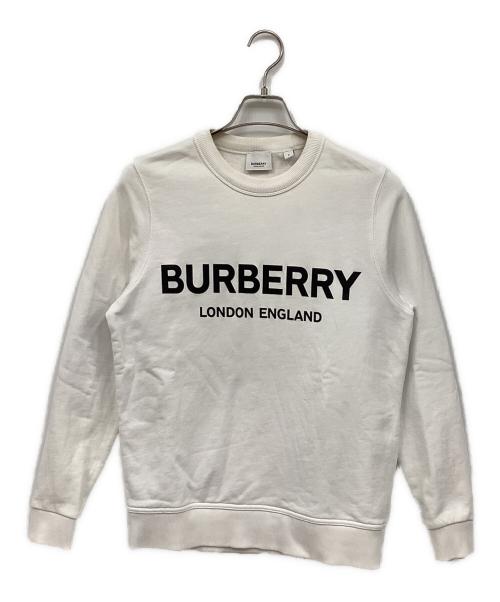BURBERRY LONDON（バーバリーロンドン）BURBERRY LONDON (バーバリーロンドン) ロゴスウェット ホワイト×ブラック サイズ:Sの古着・服飾アイテム