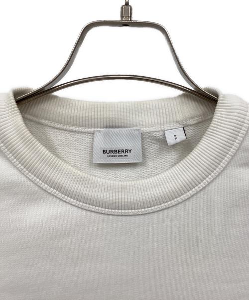 BURBERRY LONDON（バーバリーロンドン）BURBERRY LONDON (バーバリーロンドン) ロゴスウェット ホワイト×ブラック サイズ:Sの古着・服飾アイテム