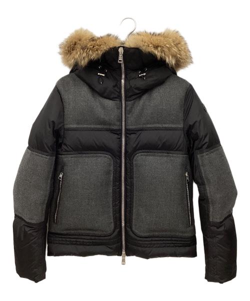 MONCLER（モンクレール）MONCLER (モンクレール) DEDION ダウンジャケット グレー×ブラック サイズ:2の古着・服飾アイテム