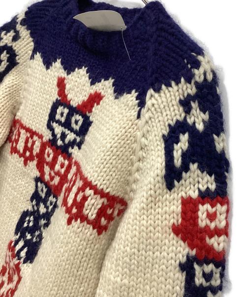 THUNDERBIRD（サンダーバード）THUNDERBIRD (サンダーバード) 厚手ニット ネイビー×アイボリー サイズ:表記なし 未使用品の古着・服飾アイテム