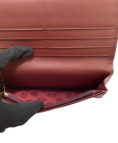 Cartier（カルティエ）Cartier (カルティエ) カルティエ/マストライン/札入れ レッド×ゴールドの古着・服飾アイテム