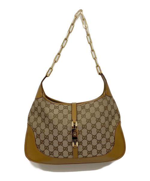 GUCCI（グッチ）GUCCI (グッチ) グッチ ジャッキー 001-4015 チェーンハンドバッグ ブラウンの古着・服飾アイテム