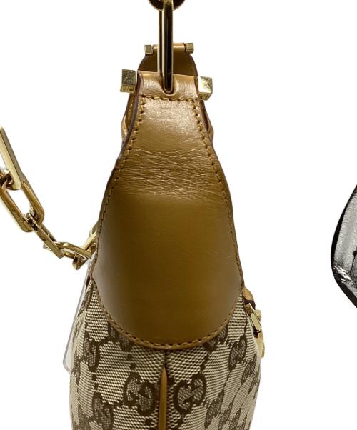 GUCCI（グッチ）GUCCI (グッチ) グッチ ジャッキー 001-4015 チェーンハンドバッグ ブラウンの古着・服飾アイテム