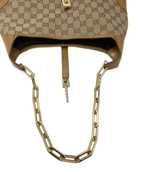 GUCCI（グッチ）GUCCI (グッチ) グッチ ジャッキー 001-4015 チェーンハンドバッグ ブラウンの古着・服飾アイテム