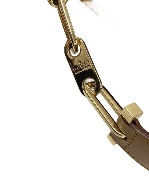 GUCCI（グッチ）GUCCI (グッチ) グッチ ジャッキー 001-4015 チェーンハンドバッグ ブラウンの古着・服飾アイテム