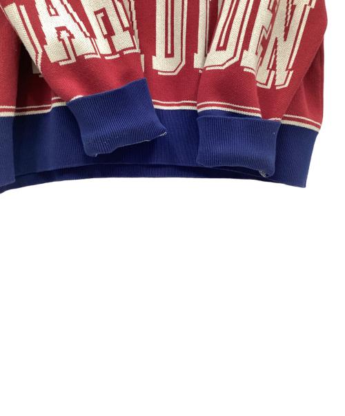 DOLCE & GABBANA（ドルチェ＆ガッバーナ）DOLCE & GABBANA (ドルチェ＆ガッバーナ) ジャガードニット ネイビー×レッド サイズ:Lの古着・服飾アイテム