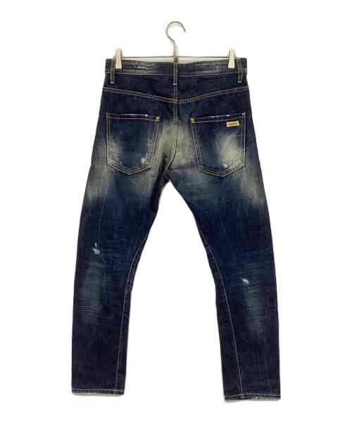 DSQUARED2（ディースクエアード）DSQUARED2 (ディースクエアード) パッチワークデニムパンツ インディゴ サイズ:44の古着・服飾アイテム