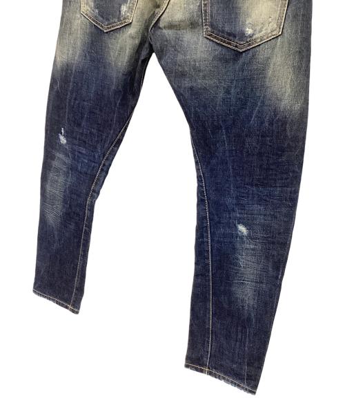 DSQUARED2（ディースクエアード）DSQUARED2 (ディースクエアード) パッチワークデニムパンツ インディゴ サイズ:44の古着・服飾アイテム