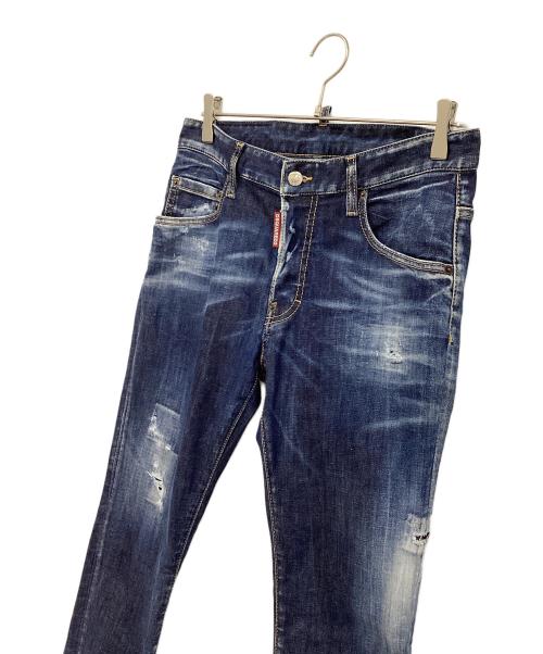 DSQUARED2（ディースクエアード）DSQUARED2 (ディースクエアード) デニムスキニーパンツ インディゴ サイズ:46の古着・服飾アイテム