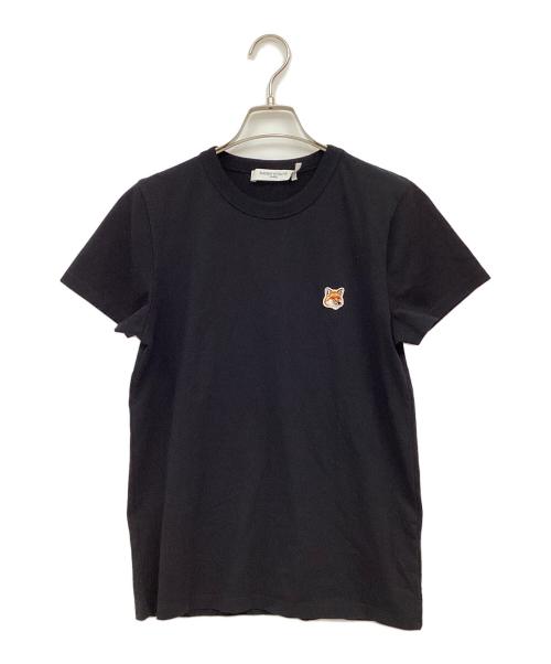maison kitsune（メゾンキツネ）maison kitsune (メゾンキツネ) フォックスヘッドパッチクラシックTシャツ ブラック サイズ:Sの古着・服飾アイテム