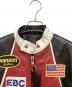 中古・古着 VANSON (バンソン) レーシングレザージャケット レッド×ブラック サイズ:38：18000円