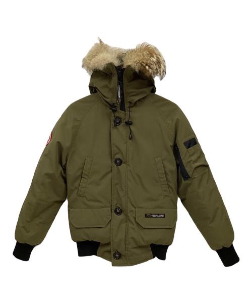 CANADA GOOSE（カナダグース）CANADA GOOSE (カナダグース) CHLLIWACK ダウンジャケット グリーン×ブラック サイズ:2XSの古着・服飾アイテム