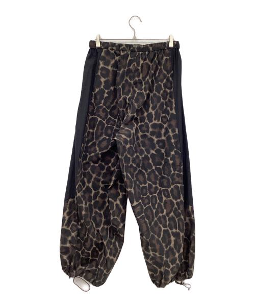 LAD MUSICIAN（ラッドミュージシャン）LAD MUSICIAN (ラッドミュージシャン) LEOPARD OVER PANTS ブラック×ベージュ サイズ:46の古着・服飾アイテム