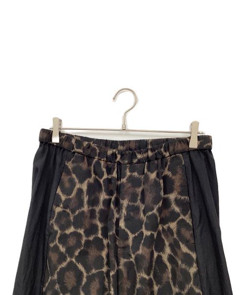 LAD MUSICIAN（ラッドミュージシャン）LAD MUSICIAN (ラッドミュージシャン) LEOPARD OVER PANTS ブラック×ベージュ サイズ:46の古着・服飾アイテム