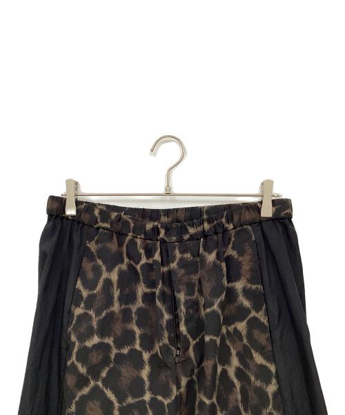 LAD MUSICIAN（ラッドミュージシャン）LAD MUSICIAN (ラッドミュージシャン) LEOPARD OVER PANTS ブラック×ベージュ サイズ:46の古着・服飾アイテム