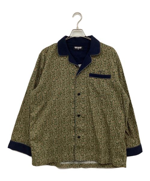 RUDE GALLERY（ルードギャラリー）RUDE GALLERY (ルードギャラリー) PAISLEY PAJAMA SHIRTS グリーン×カーキ サイズ:5の古着・服飾アイテム