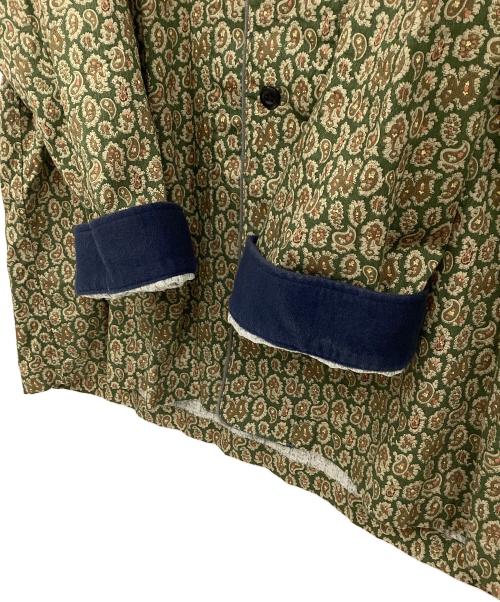 RUDE GALLERY（ルードギャラリー）RUDE GALLERY (ルードギャラリー) PAISLEY PAJAMA SHIRTS グリーン×カーキ サイズ:5の古着・服飾アイテム