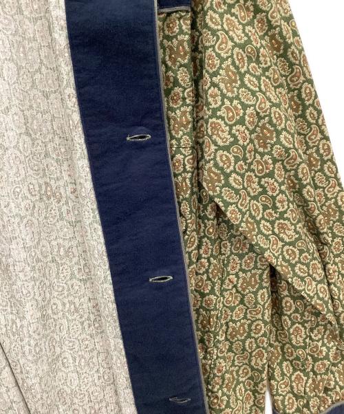 RUDE GALLERY（ルードギャラリー）RUDE GALLERY (ルードギャラリー) PAISLEY PAJAMA SHIRTS グリーン×カーキ サイズ:5の古着・服飾アイテム