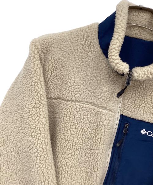 Columbia（コロンビア）Columbia (コロンビア) リバーシブルフリースジャケット ベージュ×ネイビー サイズ:Mの古着・服飾アイテム