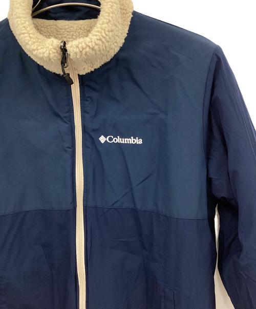 Columbia（コロンビア）Columbia (コロンビア) リバーシブルフリースジャケット ベージュ×ネイビー サイズ:Mの古着・服飾アイテム