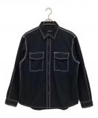 COACHコーチ）の古着「ツイルオーバーシャツ」｜ブラック