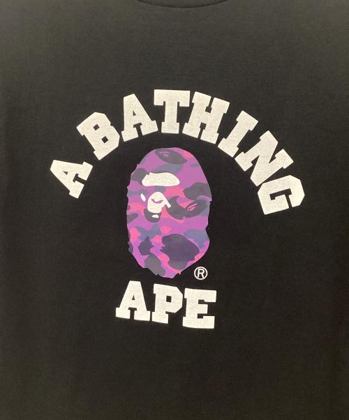 A BATHING APE（アベイシングエイプ）A BATHING APE (ア ベイシング エイプ) プリントTシャツ ブラック サイズ:XLの古着・服飾アイテム
